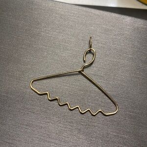 Clothes Hanger Charm Holder Pendant 14k Yellow Gold